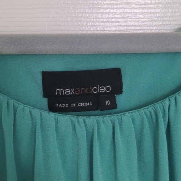 Max and Cleo Teal Dress - 10 - Picture 6 of 6